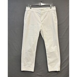 Ann Taylor Ankle Monroe Straight Women's 8 White Ankle Length Pants